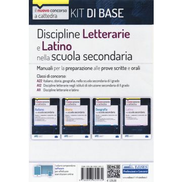 Kit discipline letterarie e latino nella scuola secondaria. Classi A22, A12 e A11. Con software di simulazione 2020