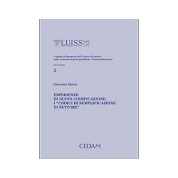 Esperienze di nuova codificazione: i «codici di semplificazione di settore»