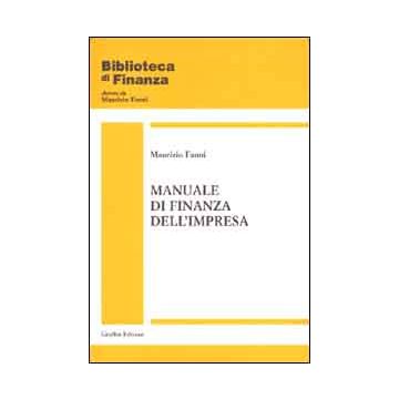 Manuale di finanza dell'impresa
