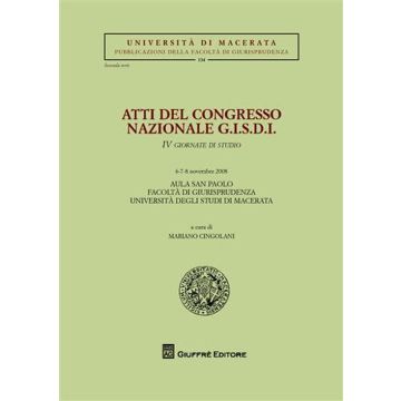 Atti del Congresso nazionale G.I.S.D.I. 4 Giornate di studio (Macerata, 6-8 novembre 2008)