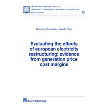 Evaluating the effects of european electricity restructuring. Evidence from generation price cost margins