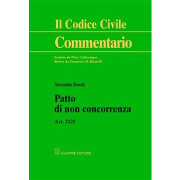 Patto di non concorrenza. Art. 2125