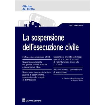 La sospensione dell'esecuzione civile
