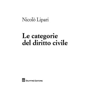 Le categorie del diritto civile
