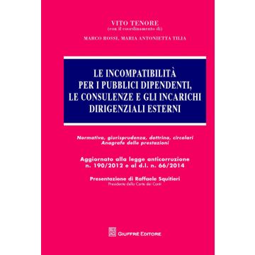 Le incompatibilità per i pubblici dipendenti, le consulenze e gli incarichi dirigenziali esterni