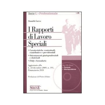 I rapporti di lavoro speciali. Con CD-ROM