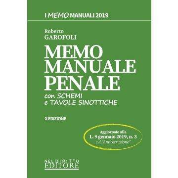 Memo manuale penale con schemi e tavole sinottiche