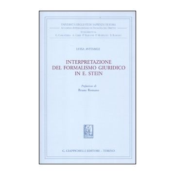 Interpretazione del formalismo giuridico in E. Stein