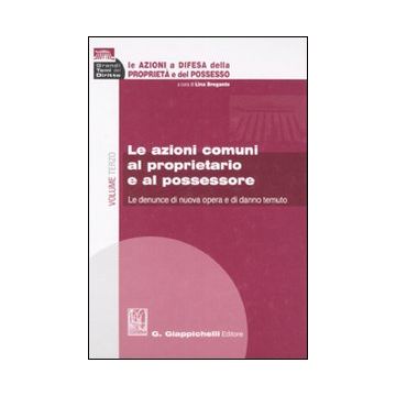 Le azioni a difesa della proprietà e del possesso. Vol. 3: Le azioni comuni al proprietario e al possessore