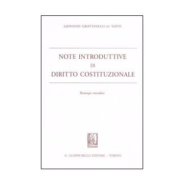 Note introduttive di diritto costituzionale