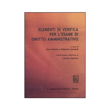Elementi di verifica per l'esame di diritto amministrativo