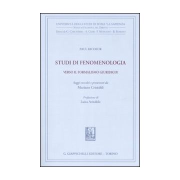 Studi di fenomenologia. Verso il formalismo giuridico?