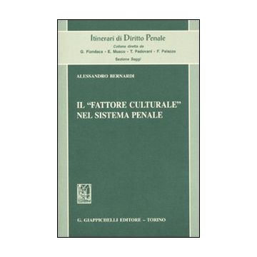 Il «fattore culturale» nel sistema penale