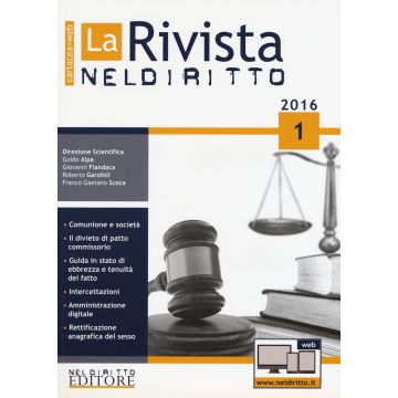 La rivista di Neldiritto (2016). Vol. 1