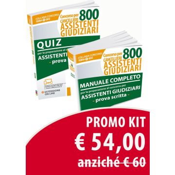 Concorso cancellieri. 800 assistenti giudiziari. Manuale completo-Quiz. Con estensione online