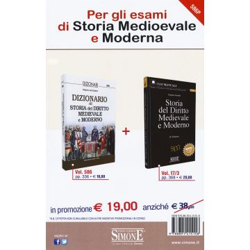 Dizionario di storia del diritto medievale e moderno-Storia del diritto medievale e moderno