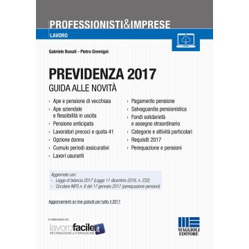 Previdenza 2017. Con aggiornamento online