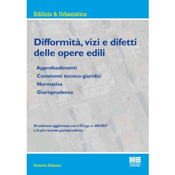 Difformità, vizi e difetti delle opere edili